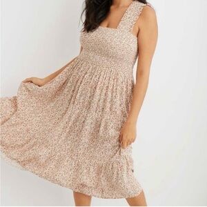 Aerie Smocked Midi Dress